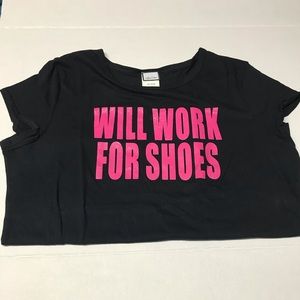 Will work for shoes pink glitter tee cap Sleeve 3X